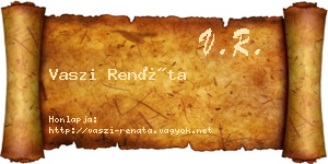 Vaszi Renáta névjegykártya